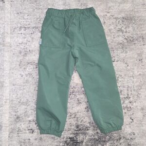Jan & Jul Kids Outdoor Pants 4T Green Elastic Waist Play Rain Joggers